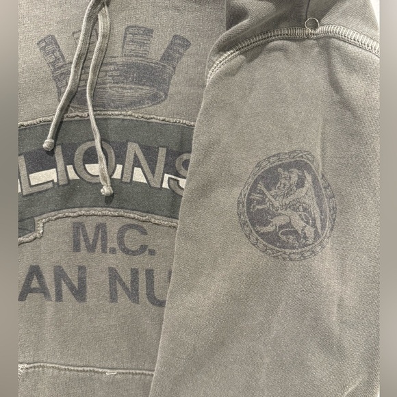 Vintage juicy couture men’s hoodie van nuys lions y2k cotton army green - Picture 4 of 7